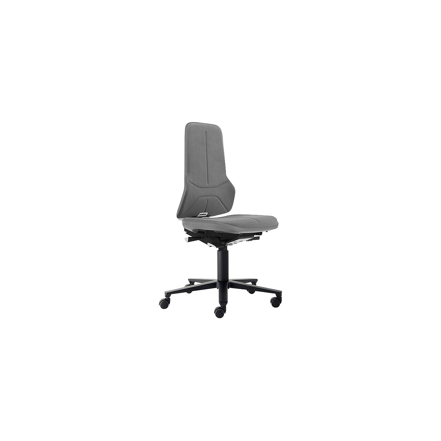 NEON industrial swivel chair, castors, synchronous mechanism, Supertec, grey bumper.
