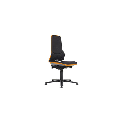 NEON industrial swivel chair swivel chair, floor glides, synchronous mechanism, fabric, orange bumper.