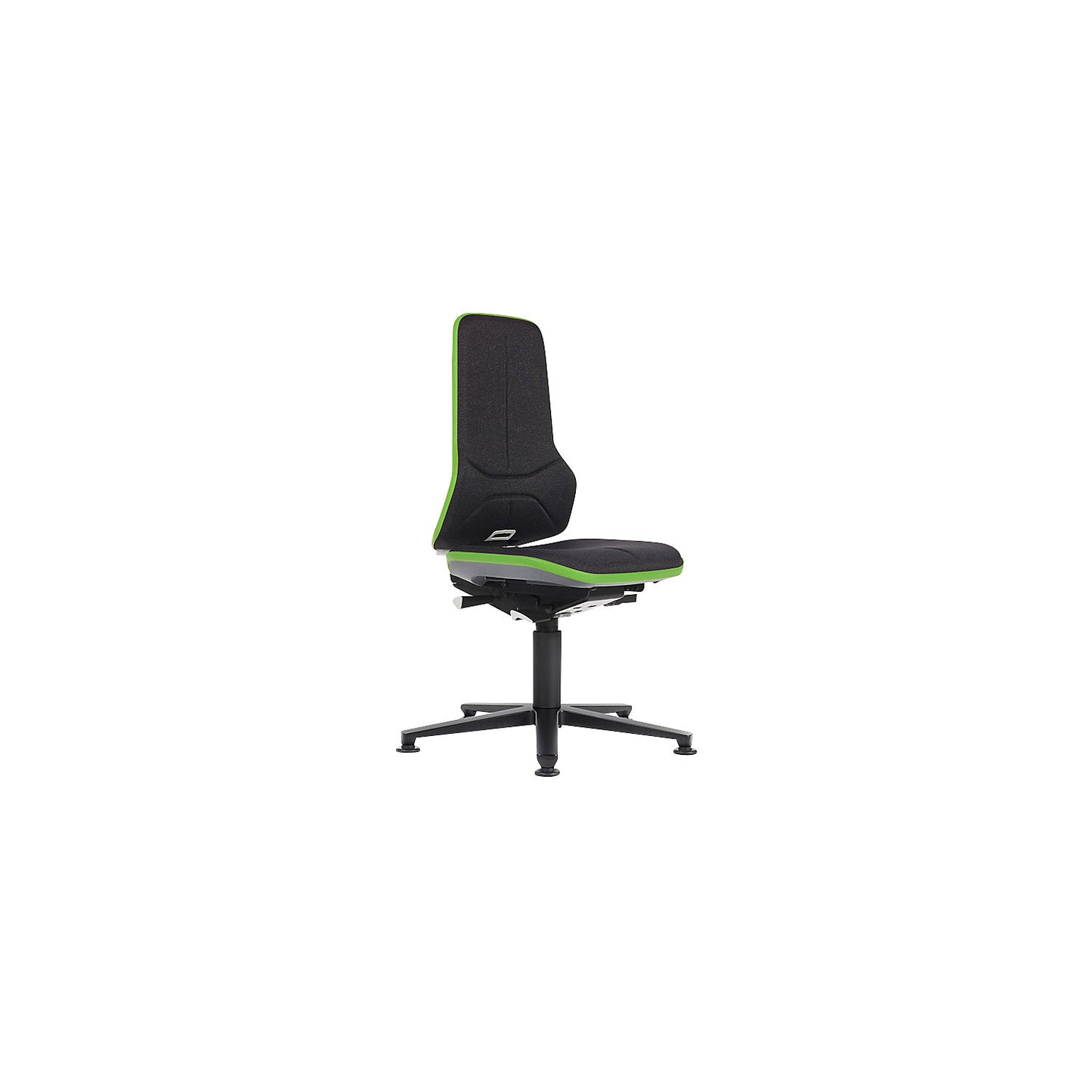 NEON industrial swivel chair swivel chair, floor glides, synchronous mechanism, fabric, green bumper.