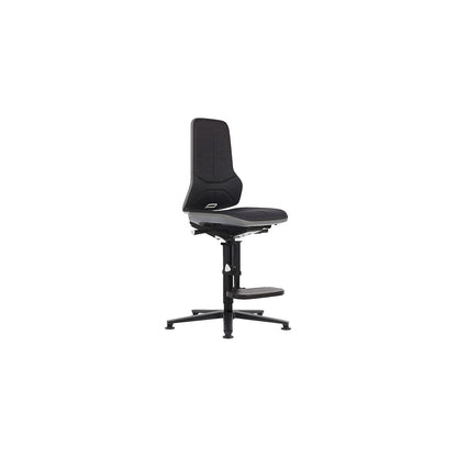 NEON industrial swivel chair, floor glides, step-up, synchronous mechanism, fabric, grey bumper.