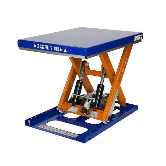 Compact lift table, max. load 1000 kg, platform LxW 900 x 700 mm, effective lift 600 mm.