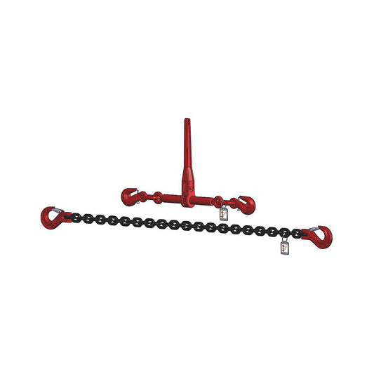 Restraint chain system, two-part, link thickness 8 mm.