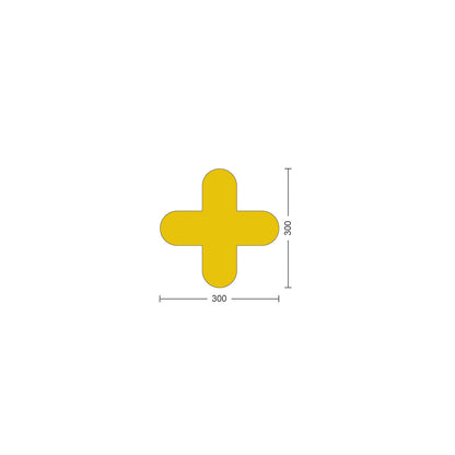 PVC floor marker, cross, pack of 50, LxW 300 x 300 mm.