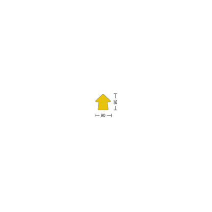 PVC floor marker, arrow, pack of 100, LxW 90 x 90 mm.