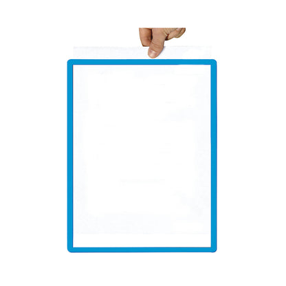 Frame with transparent film, format A5, pack of 10, magnetic, blue.