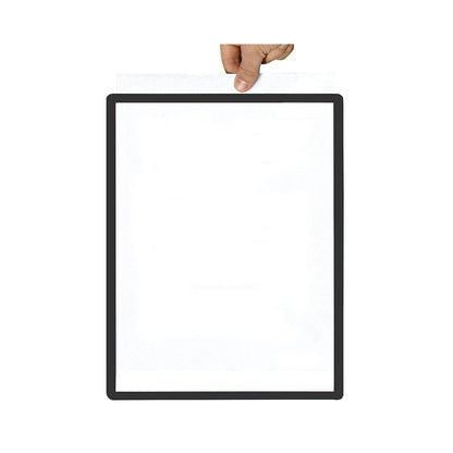 Frame with transparent film, format A2, pack of 10, self-adhesive, black.