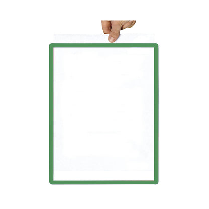 Frame with transparent film, format A5, pack of 10, self-adhesive, green.