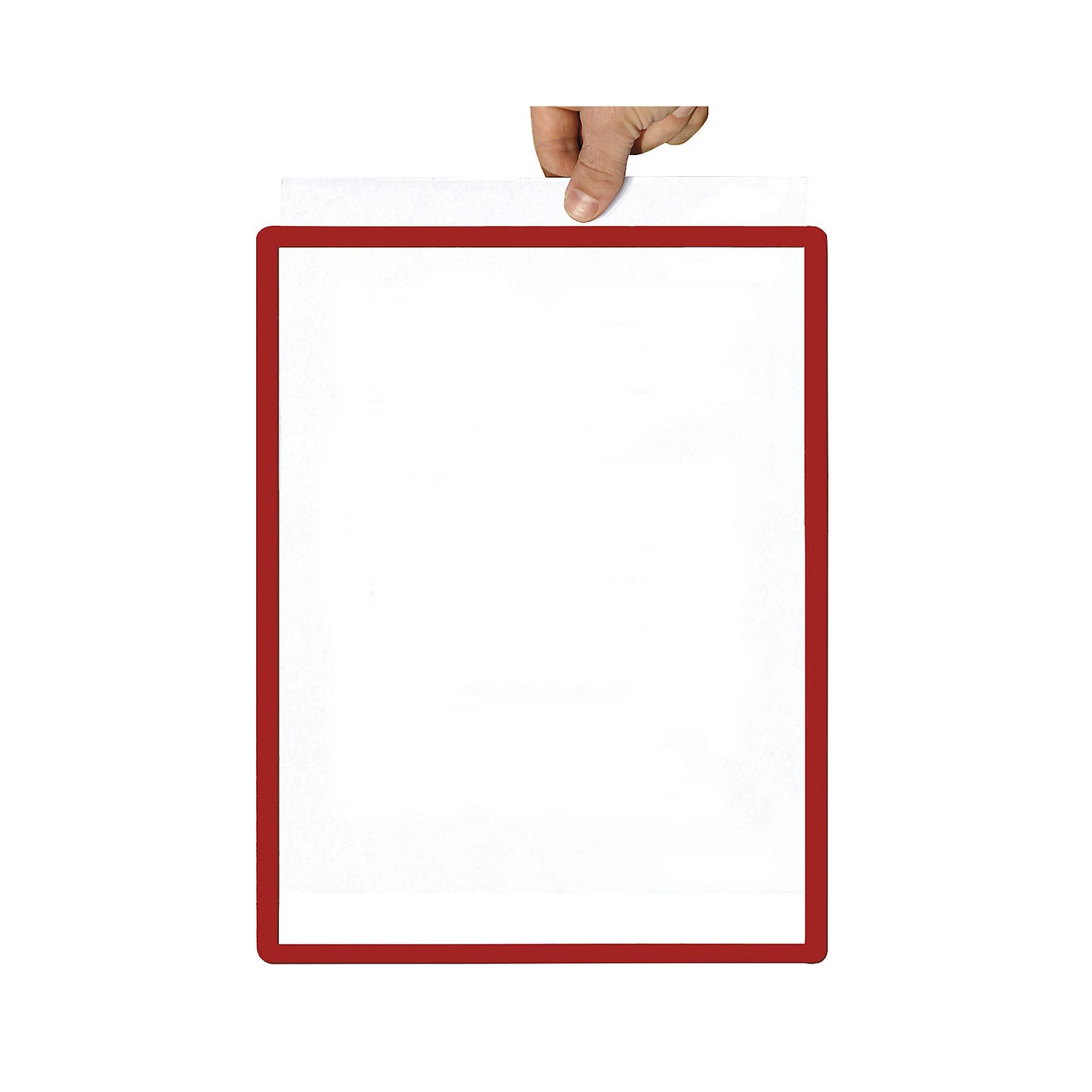 Frame with transparent film, format A3, pack of 10, magnetic, red.