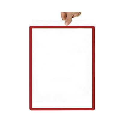 Frame with transparent film, format A3, pack of 10, magnetic, red.