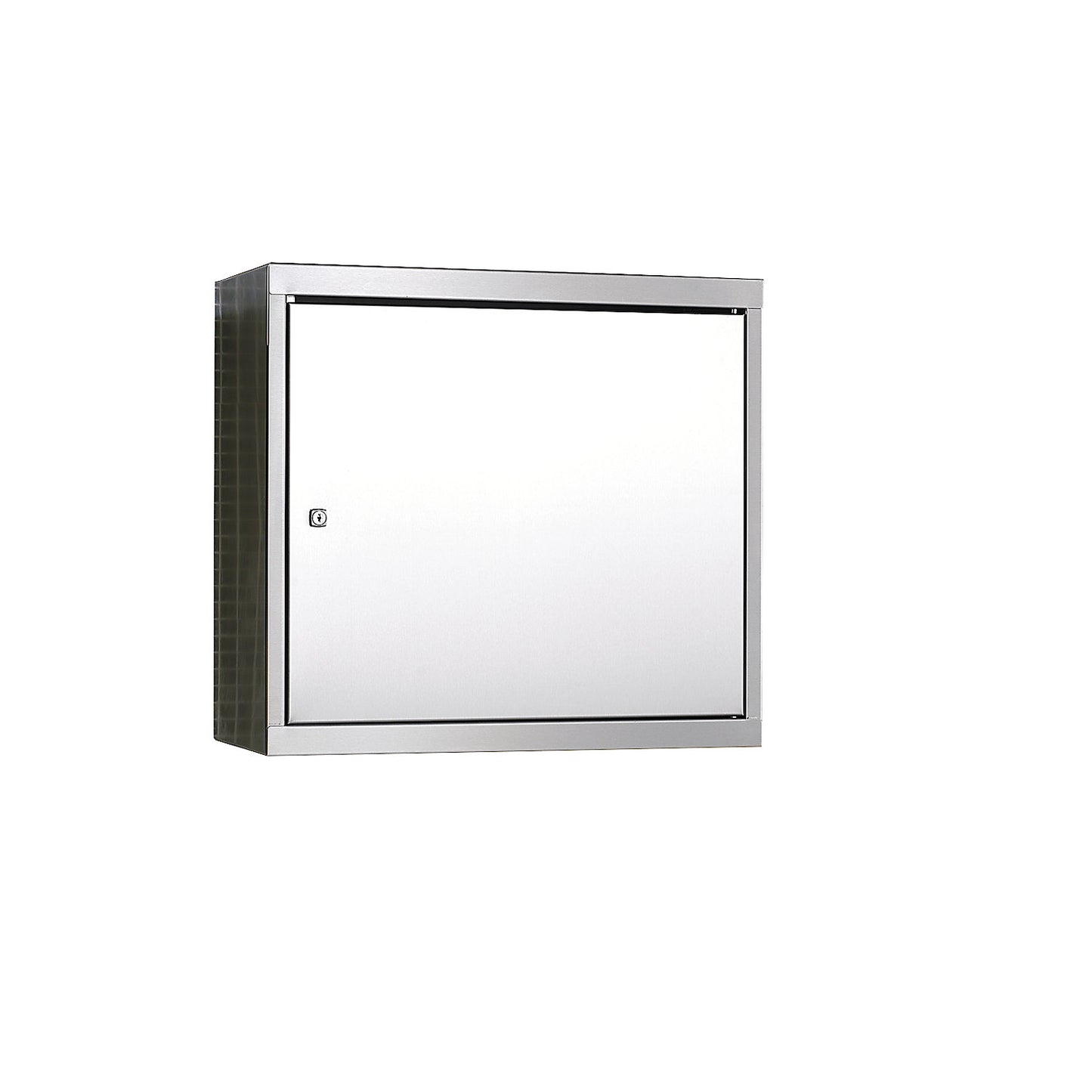 Stainless steel wall cupboard, HxWxD 600 x 650 x 320 mm, 2 shelves.