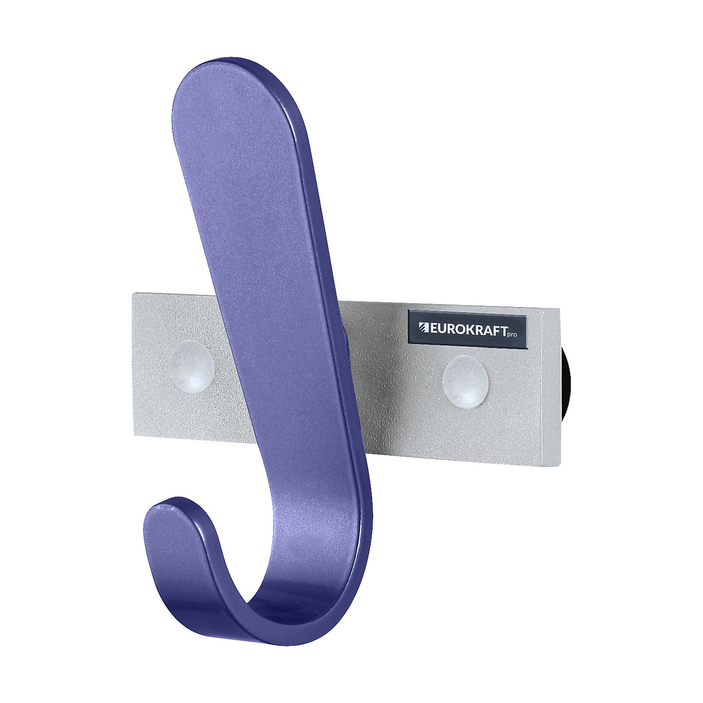 Coat rail, 1 coat hook, HxWxD 130 x 120 x 60 mm, pack of 2, hook colour blue.