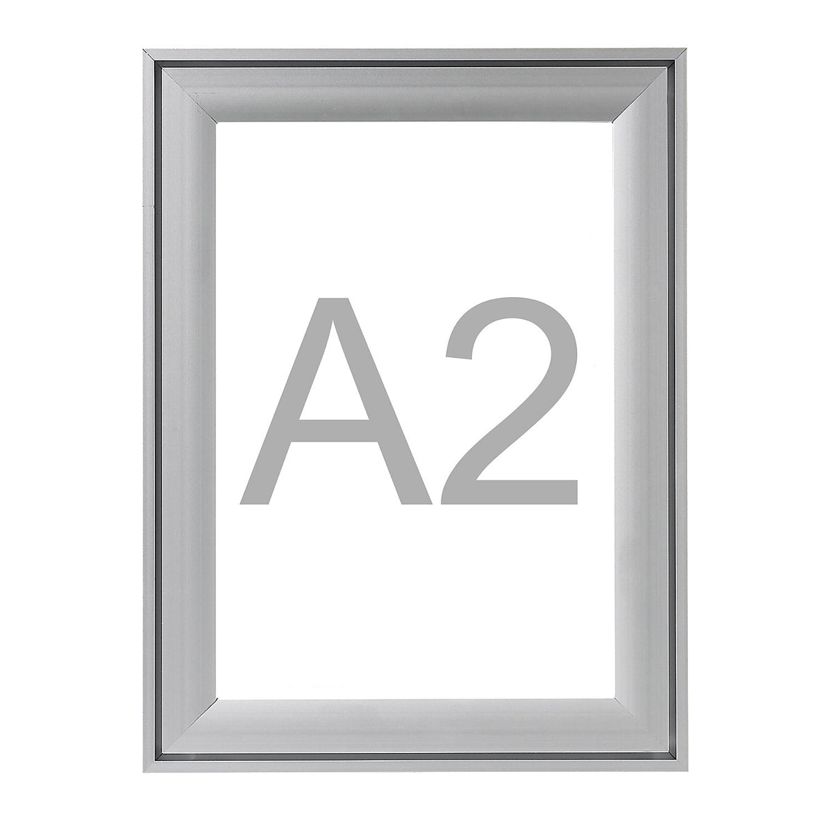 Premium folding frame, aluminium profile, pack of 2, for A2, HxW 648 x 474 mm.