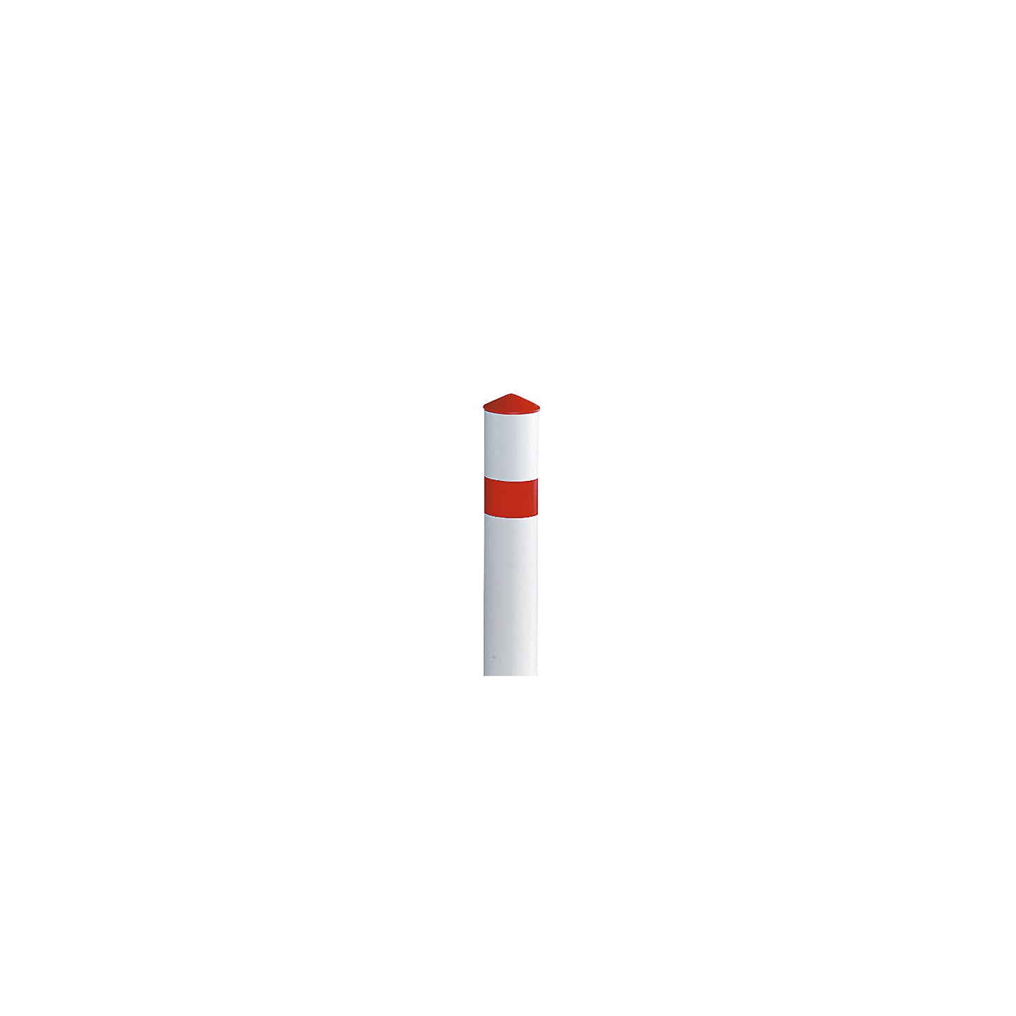 Barrier posts, plastic, with base sleeve, removable, with pointed head.
