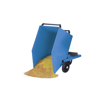 Sheet metal container truck, tilting container, capacity 0.25 m³, without lid.