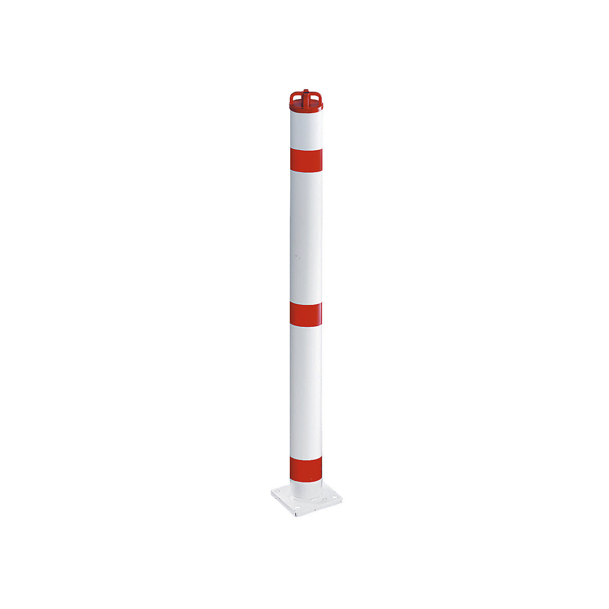 Barrier posts, plastic, to bolt in place, with chain head.