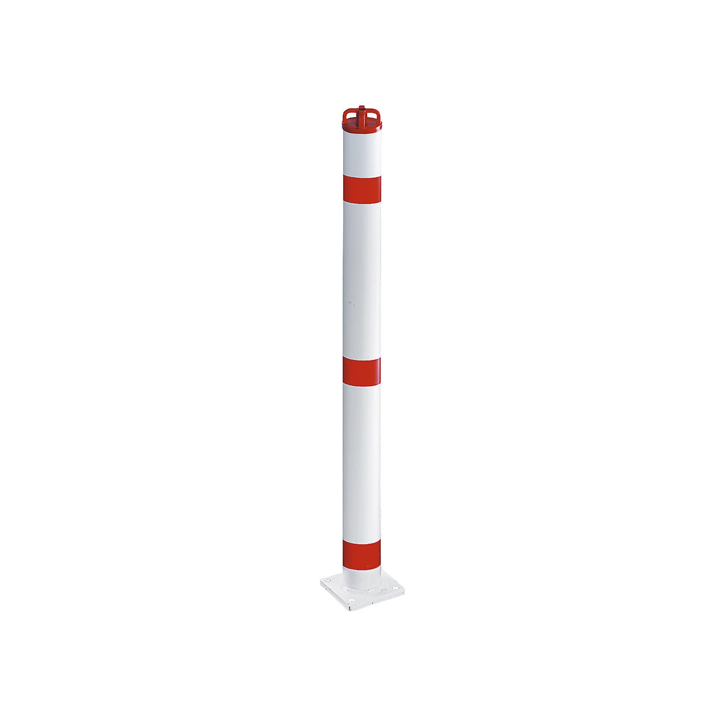 Barrier posts, plastic, to bolt in place, with chain head.