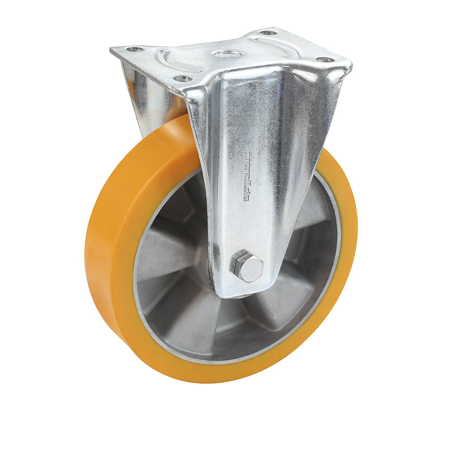 PU tyre on aluminium rim, wheel Ø x width 100 x 40 mm, fixed castor.