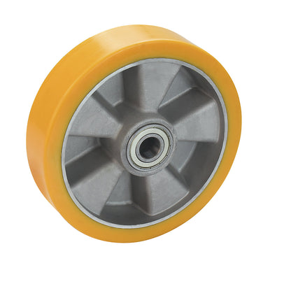 PU wheel on aluminium rim, wheel Ø x width 125 x 40 mm, max. load 350 kg.