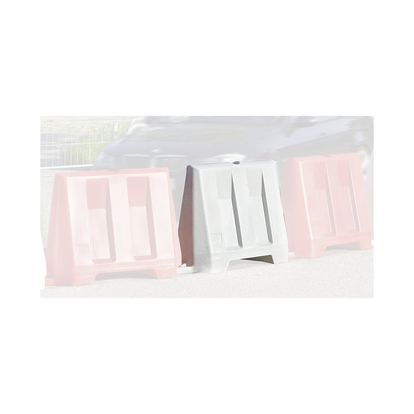 Lane divider, plastic, LxWxH 1210 x 400 x 810 mm, white.