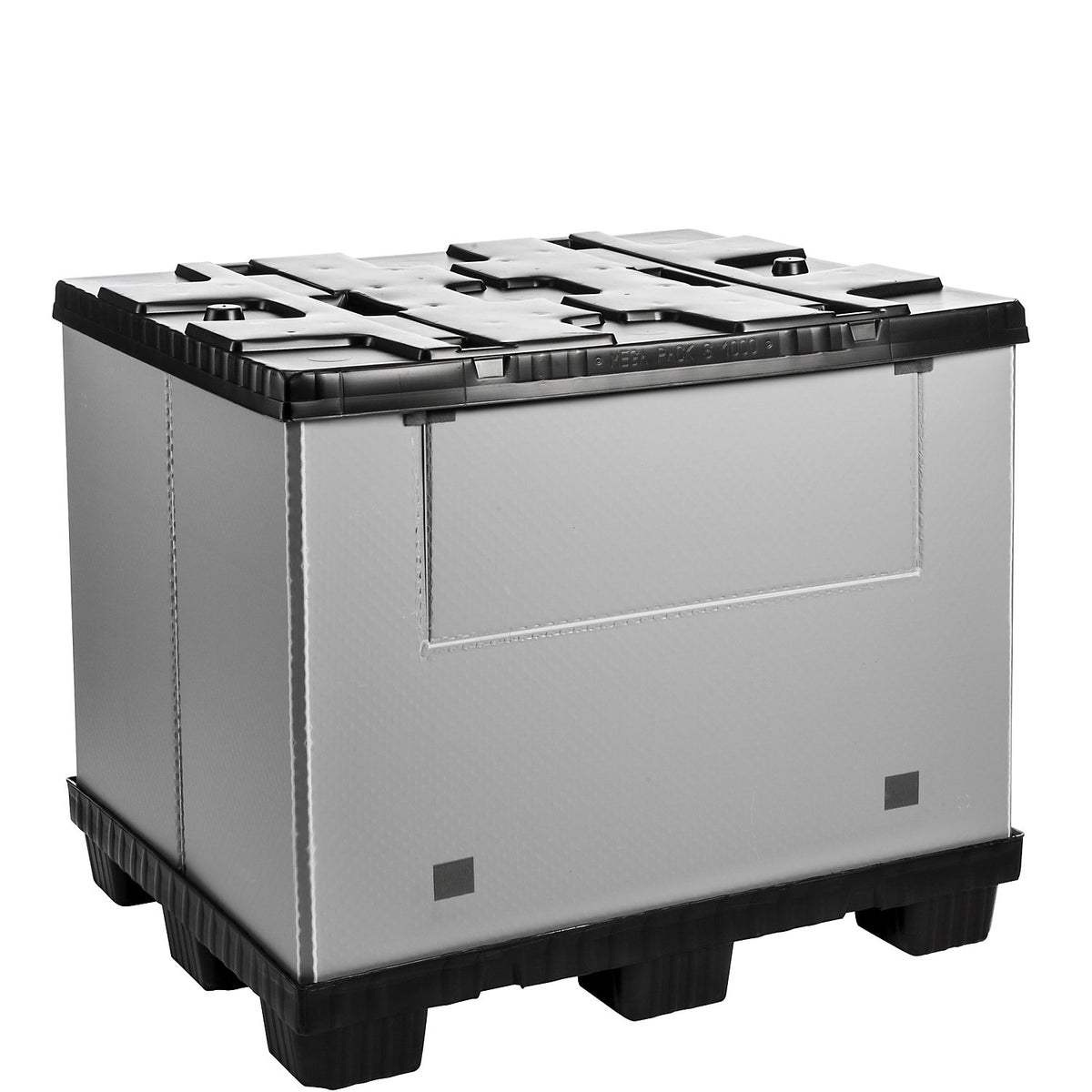 Pallet box, folding, made of PP, capacity 895 l, 1+ items.