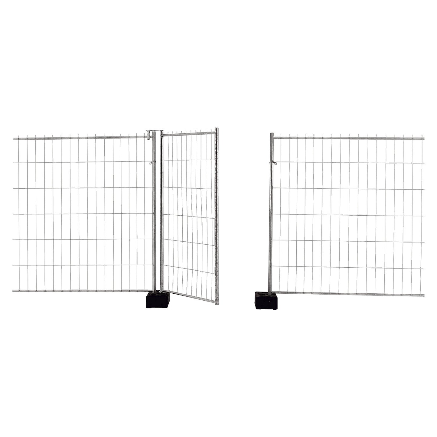 Site fencing, zinc plated, door section, width 1200 mm, height 2000 mm.