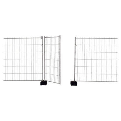 Site fencing, zinc plated, door section, width 1200 mm, height 2000 mm.