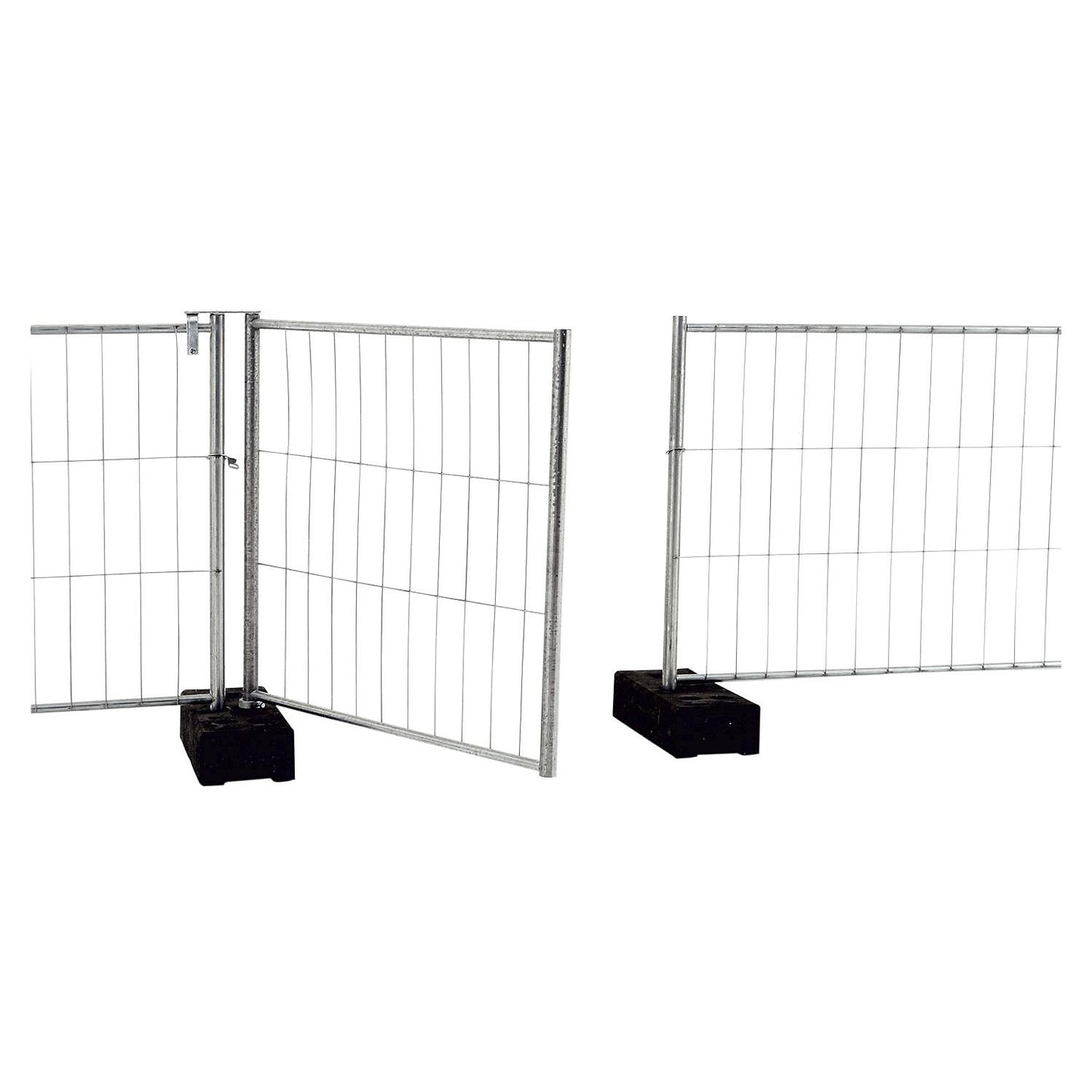 Site fencing, zinc plated, door section, width 1200 mm, height 1200 mm.