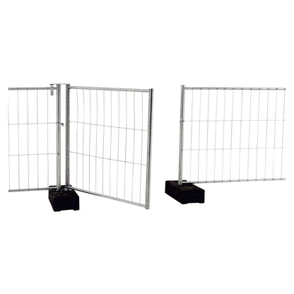 Site fencing, zinc plated, door section, width 1200 mm, height 1200 mm.