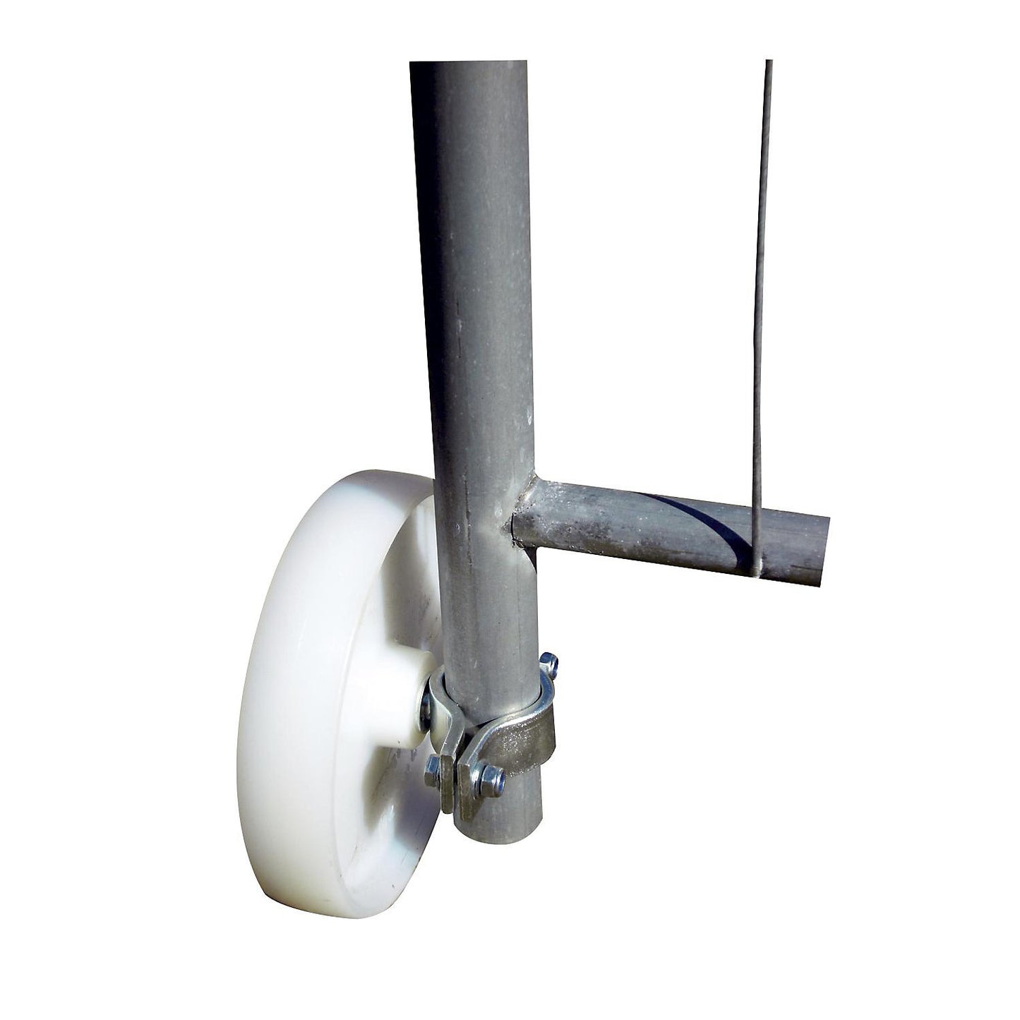 Castor, for mobile fencing, for door section.