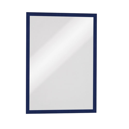 DURAFRAME® display frame, self adhesive, magnetic, for A3, blue frame, pack of 6.