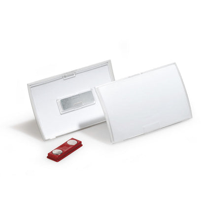 CLICK FOLD name plate with magnetic holder, pack of 20, HxW 40 x 75 mm.