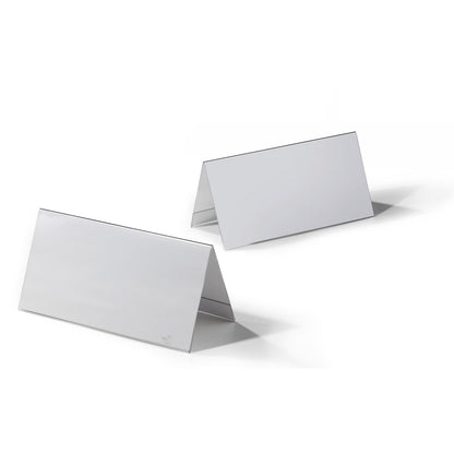 Table place name holder made of acrylic, HxW 61/122 x 210 mm, pack of 20, inverted V-shape.
