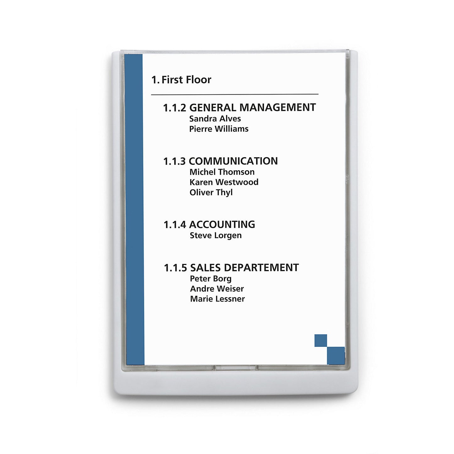 Info sign, HxWxD 325 x 235 x 15 mm, pack of 5, white.