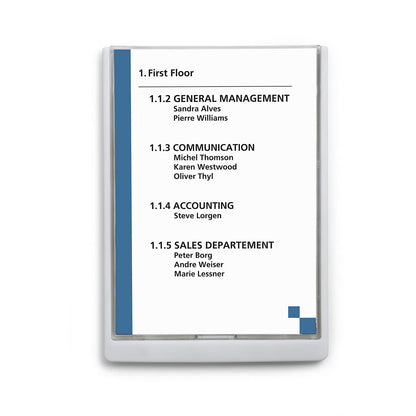 Info sign, HxWxD 325 x 235 x 15 mm, pack of 5, white.