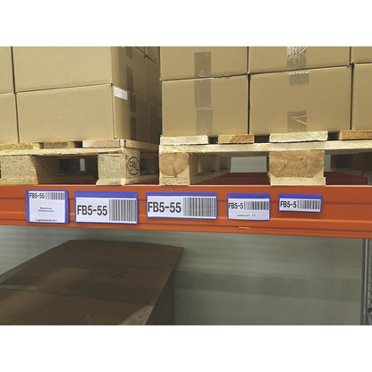 Label pockets, pack of 50, with magnetic strip, WxH 110 x 50 mm, yellow.