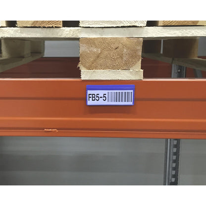 Label pockets, pack of 50, with magnetic strip, WxH 110 x 50 mm, blue.