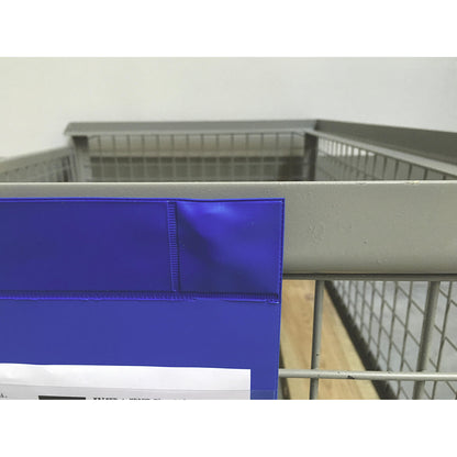 Neodymium magnetic pockets, horizontal format, pack of 25, blue, A4, 1+ packs.