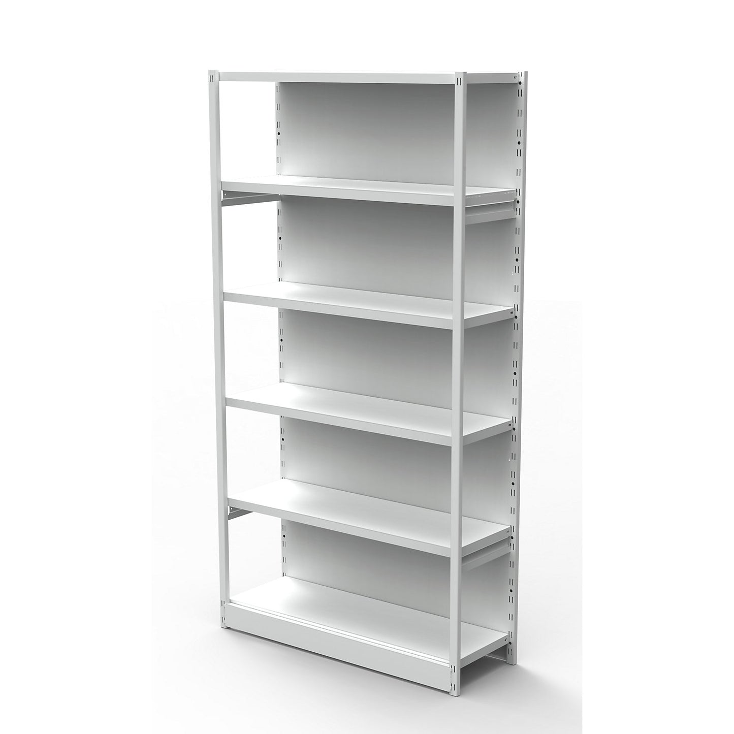 Boltless office shelving unit, with rear wall, shelf unit height 1900 mm, basic shelf unit, width x depth 760x400 mm.