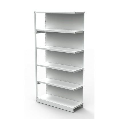 Boltless office shelving unit, with rear wall, shelf unit height 1900 mm, extension shelf unit, width x depth 760x400 mm.