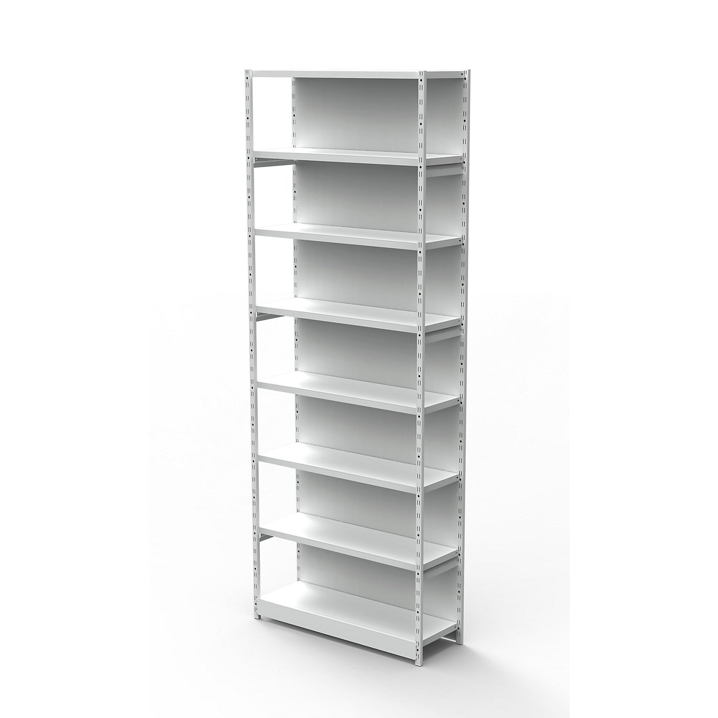 Boltless office shelving unit, with rear wall, shelf unit height 2600 mm, basic shelf unit, width x depth 960x400 mm.