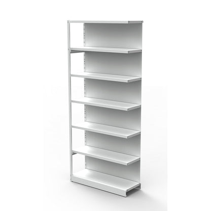 Boltless office shelving unit, with rear wall, shelf height 2250 mm, extension shelf unit, width x depth 760x400 mm.