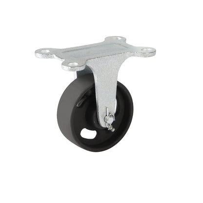 Grey cast iron wheel, annealed cast iron housing, wheel Ø x width 100 x 35 mm, fixed castor with roller bearing.