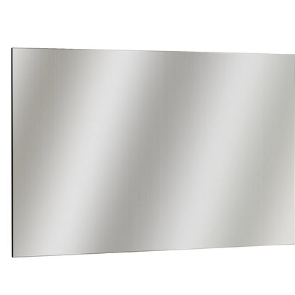 Stainless steel magnetic board, brushed matt, octagonal bevelled edges, WxH 1465 x 965 mm.