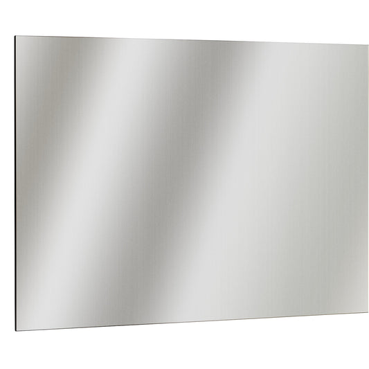 Stainless steel magnetic board, brushed matt, octagonal bevelled edges, WxH 1200 x 900 mm.
