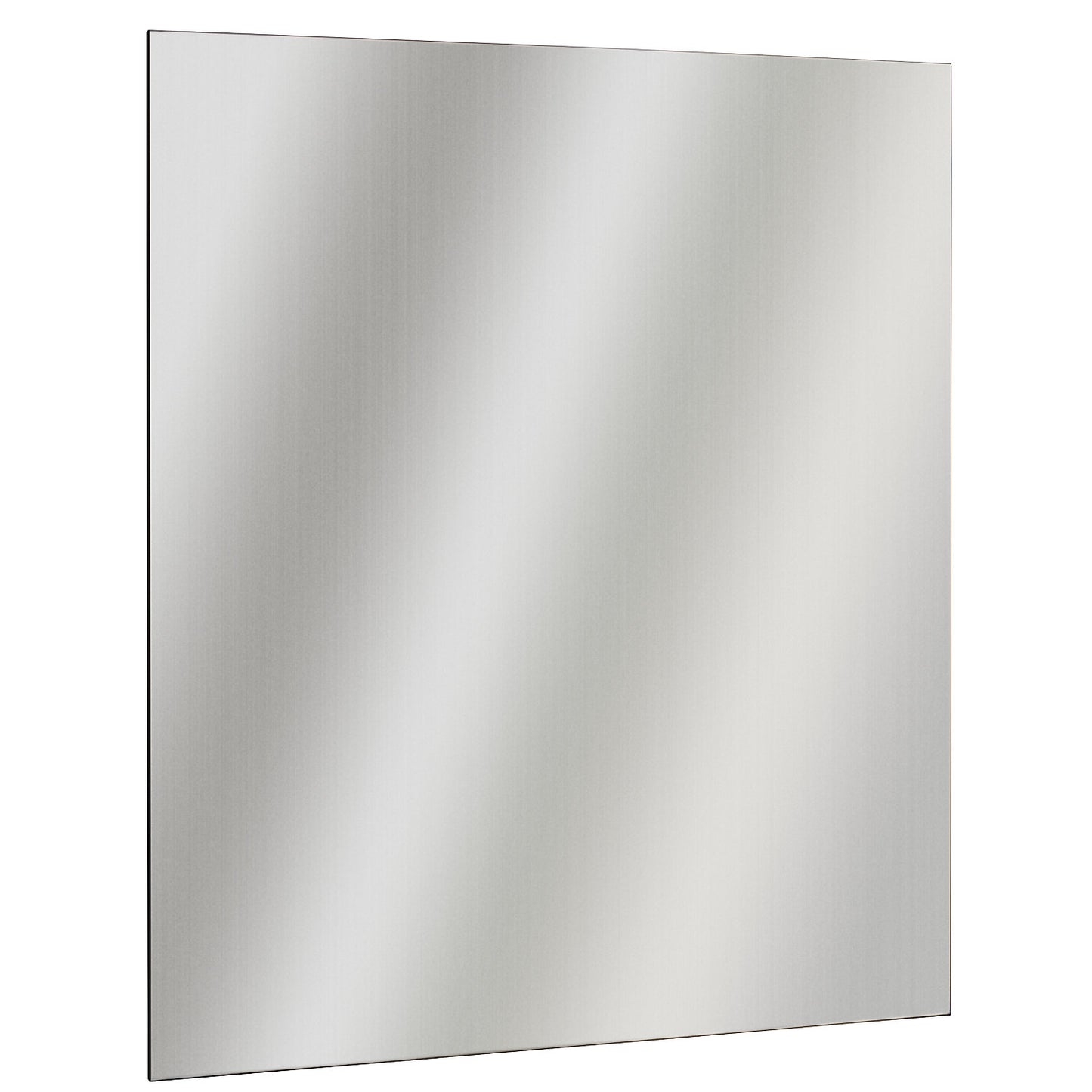 Stainless steel magnetic board, brushed matt, octagonal bevelled edges, WxH 600 x 965 mm.