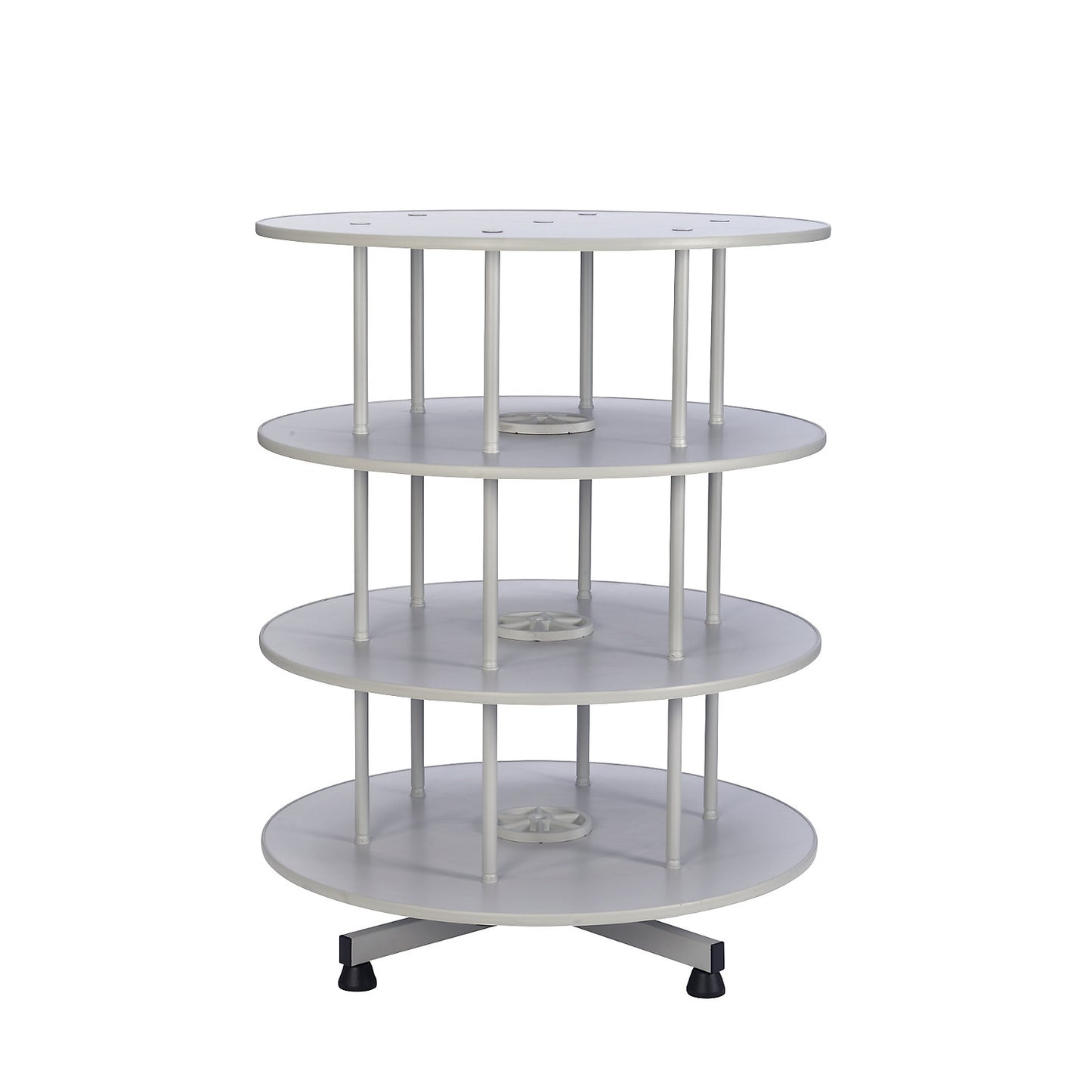 Rotary filing system, Ø 1000 mm, 3 shelves, light grey.