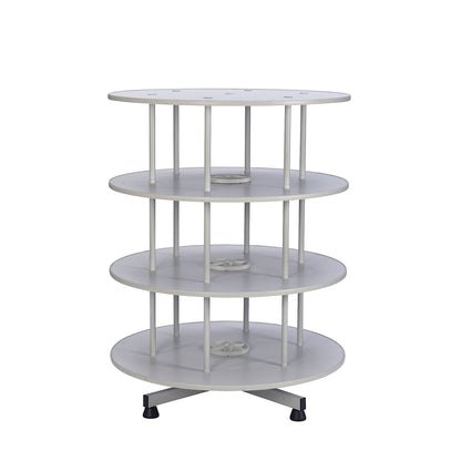Rotary filing system, Ø 1000 mm, 3 shelves, light grey.