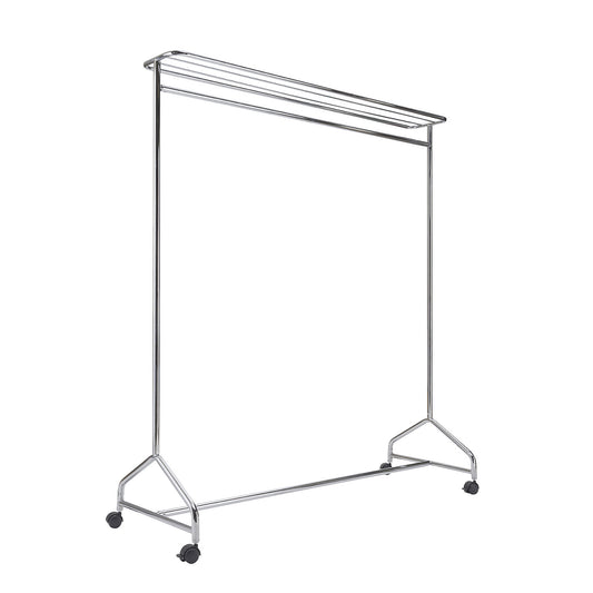 Coat rail, HxWxD 1750 x 1490 x 560 mm, chrome plated.