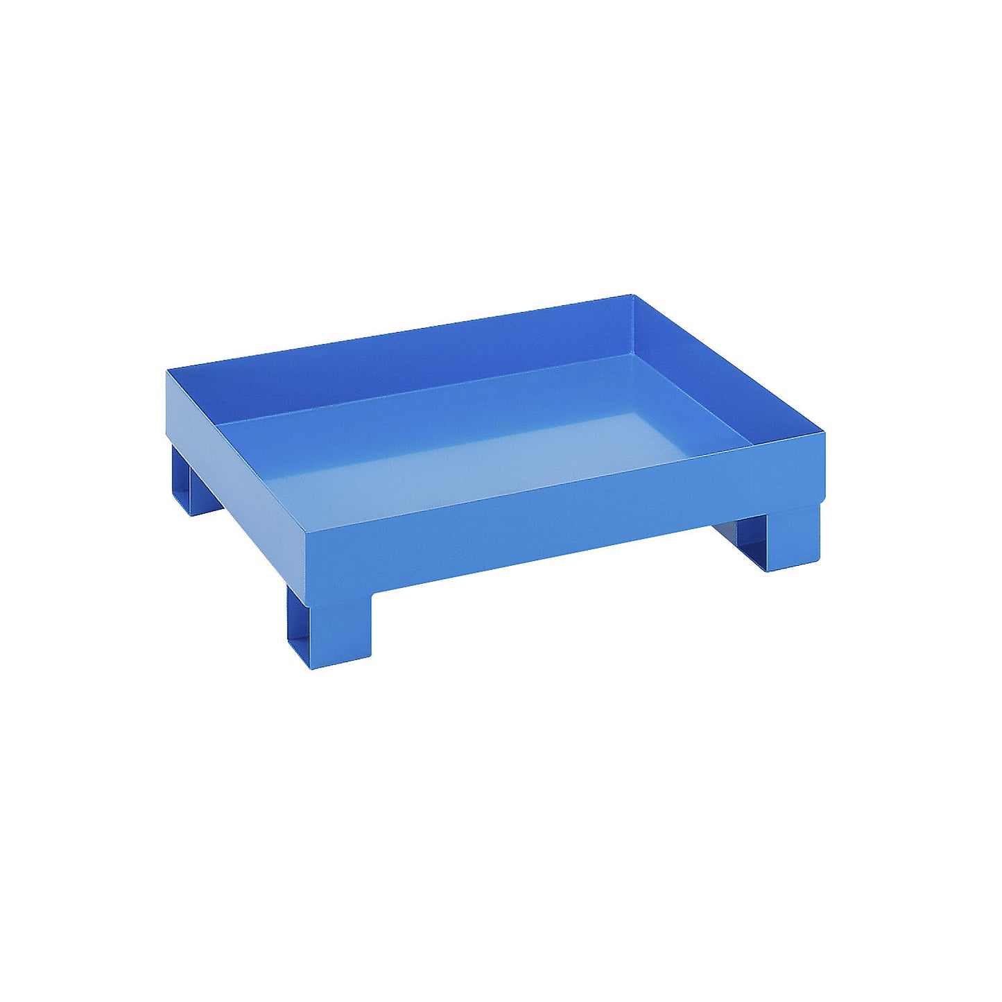 Sump tray for 60 l, LxWxH 800 x 900 x 220 mm, without certification, powder coated blue, without grate.