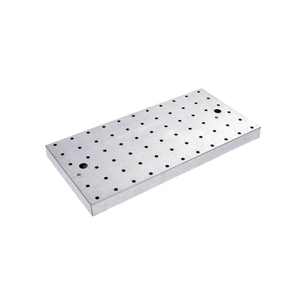 Perforated metal cover, zinc plated, WxD 950 x 500 mm.
